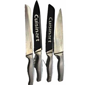 Cuisinart Graphix Knife Set 4 Stainless Steel Chef Bread Slicing Knives Lot 8 in